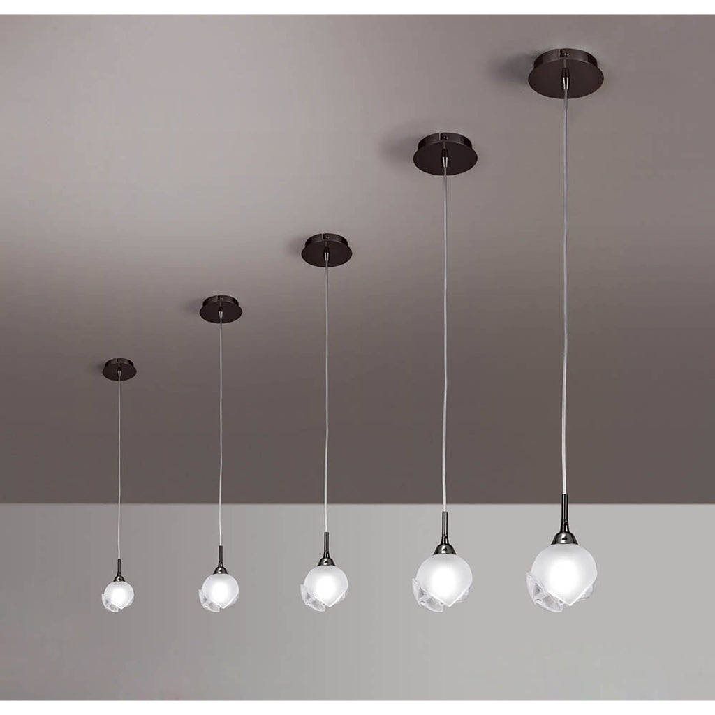 M0811BC Fragma Pendant 1 Light G9 Black Chrome