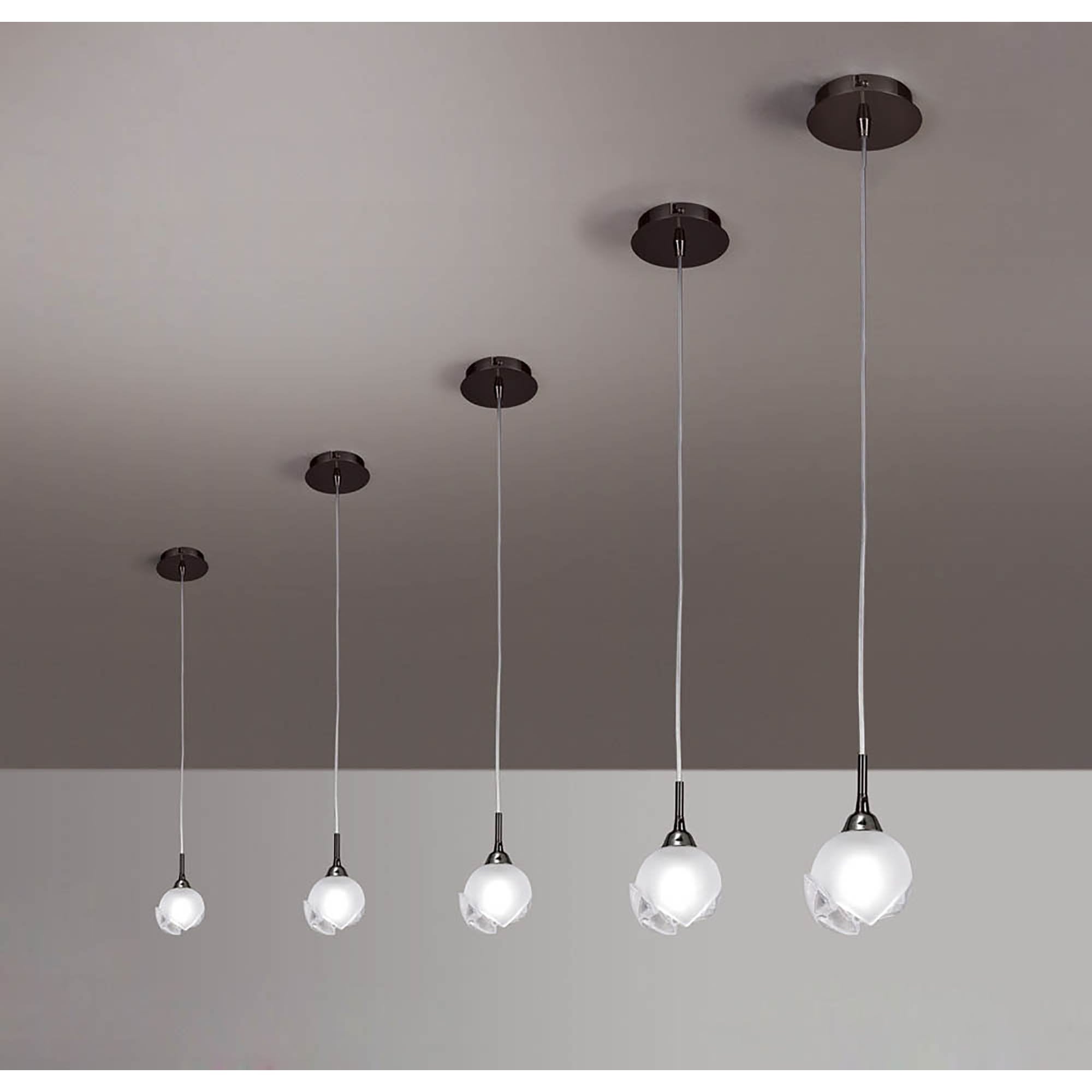M0811BC Fragma Pendant 1 Light G9 Black Chrome