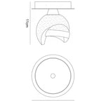M0812 Fragma Ceiling 1 Light G9 Polished Chrome