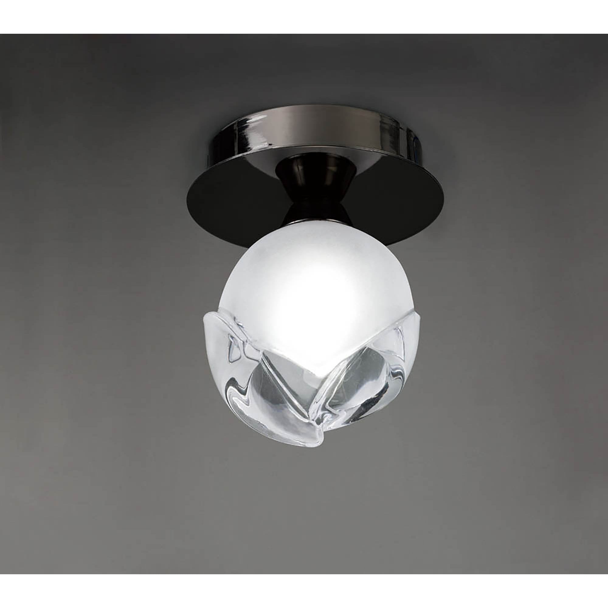 M0812BC Fragma Ceiling 1 Light G9 Black Chrome
