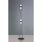 M0816BC Fragma Floor Lamp 4 Light G9 Black Chrome