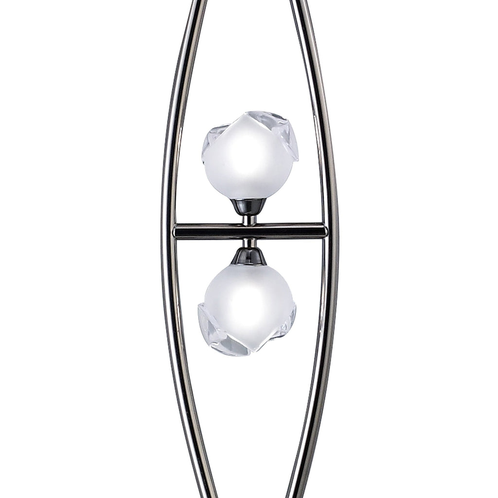 M0816BC Fragma Floor Lamp 4 Light G9 Black Chrome