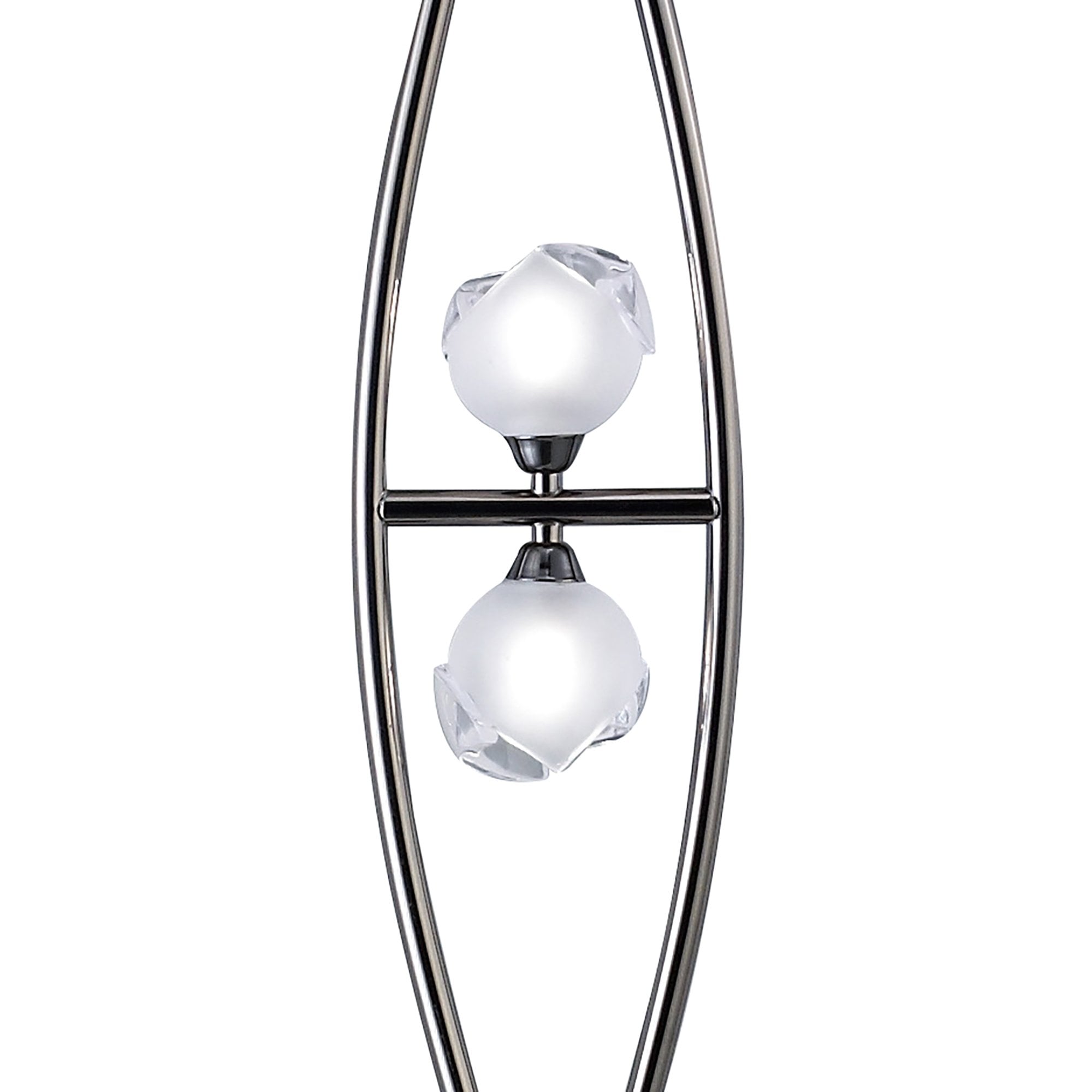 M0816BC Fragma Floor Lamp 4 Light G9 Black Chrome