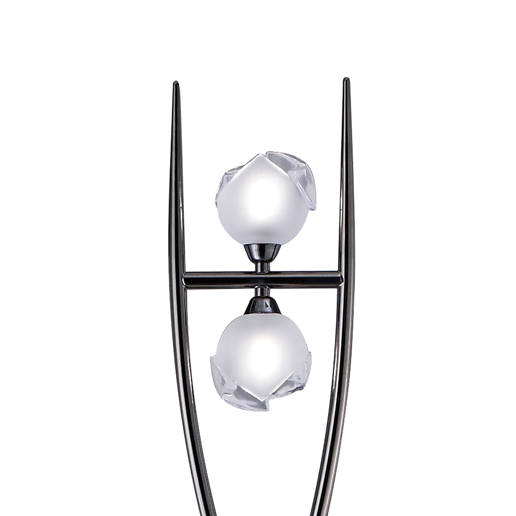 M0816BC Fragma Floor Lamp 4 Light G9 Black Chrome