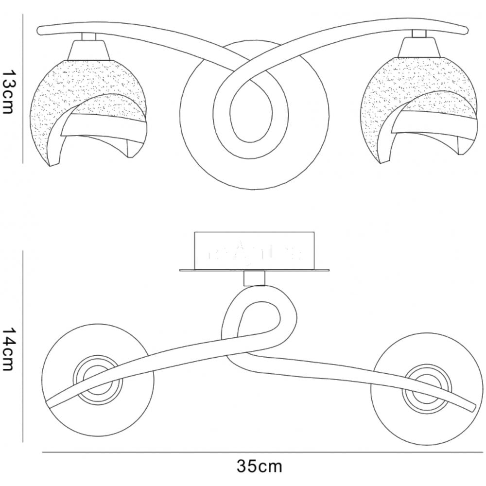 M0817/S Fragma Wall Lamp Switched 2 Light G9 Polished Chrome