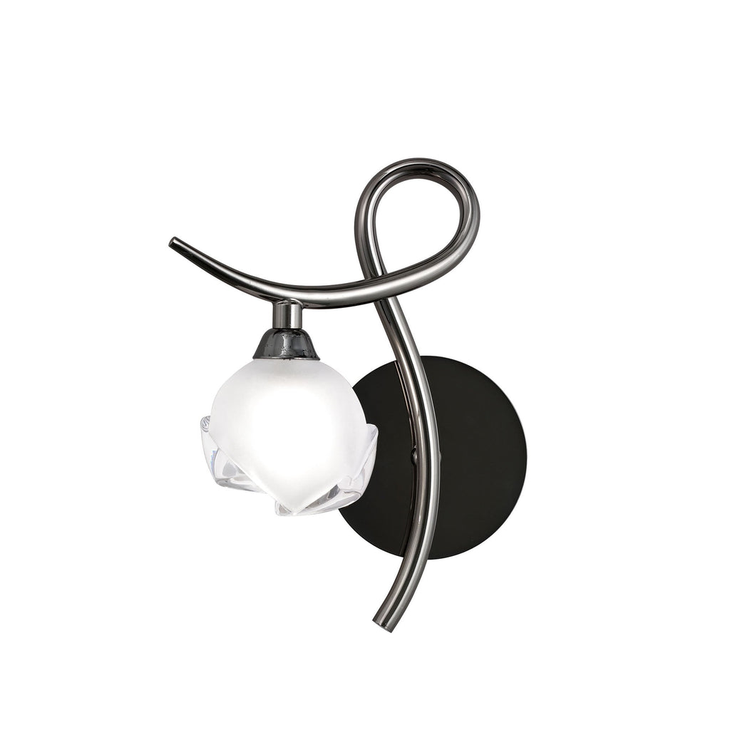 M0818BC/L/S Fragma Wall Lamp Left Switched 1 Light G9 Black Chrome