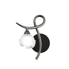 M0818BC/L/S Fragma Wall Lamp Left Switched 1 Light G9 Black Chrome