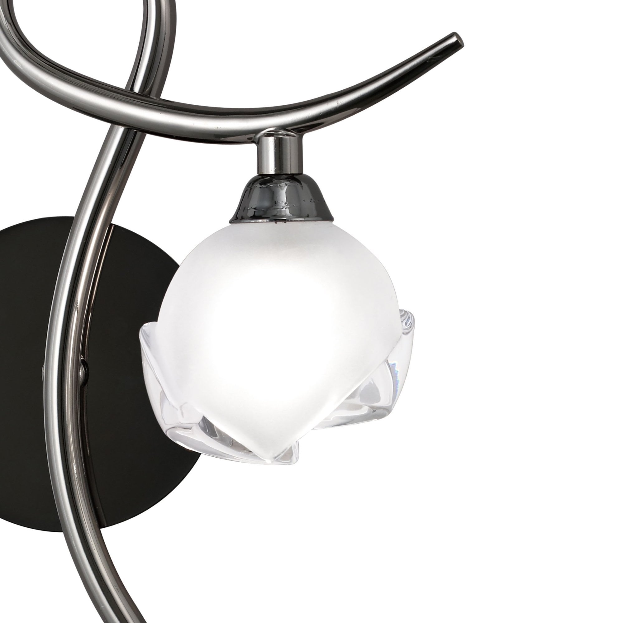 M0818BC/R/S Fragma Wall Lamp Right Switched 1 Light G9 Black Chrome