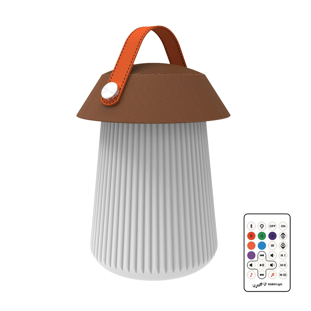 M3697 Funghi Outdoor Portable 3W Speaker 3W LED RGBW Lamp Bluetooth Connection / Remote Control