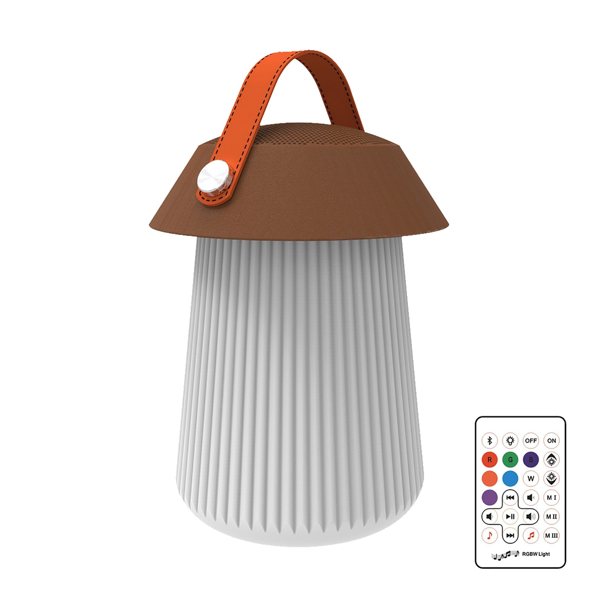 M3697 Funghi Outdoor Portable 3W Speaker 3W LED RGBW Lamp Bluetooth Connection / Remote Control