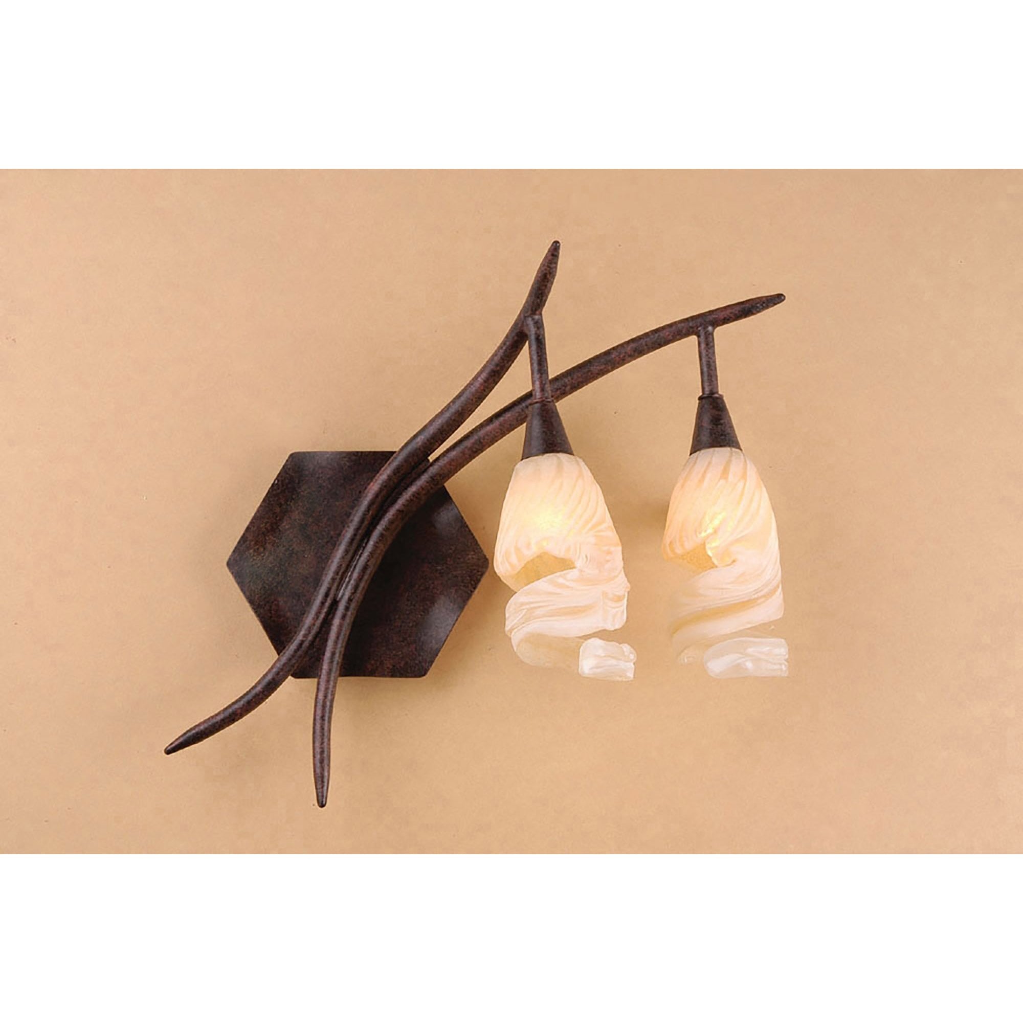 M3205/S Gaudi Wall Lamp Right Switched 2 Light G9 Brown/Black Oxide