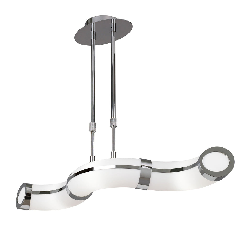 M0652 Guss Telescopic E27 3 Light E27 Bar Polished Chrome White Acrylic
