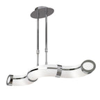 M0652 Guss Telescopic E27 3 Light E27 Bar Polished Chrome White Acrylic