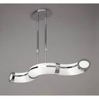 M0652 Guss Telescopic E27 3 Light E27 Bar Polished Chrome White Acrylic