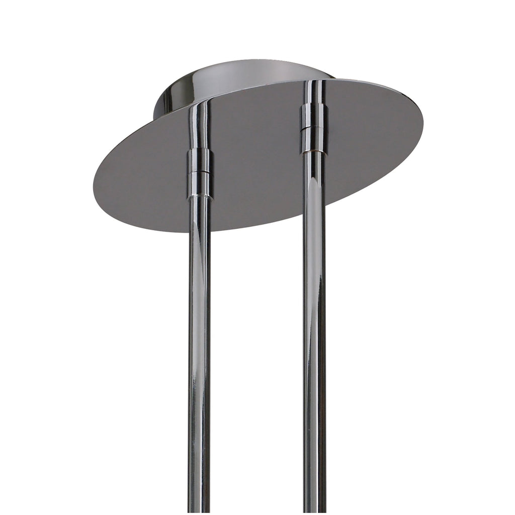 M0652 Guss Telescopic E27 3 Light E27 Bar Polished Chrome White Acrylic