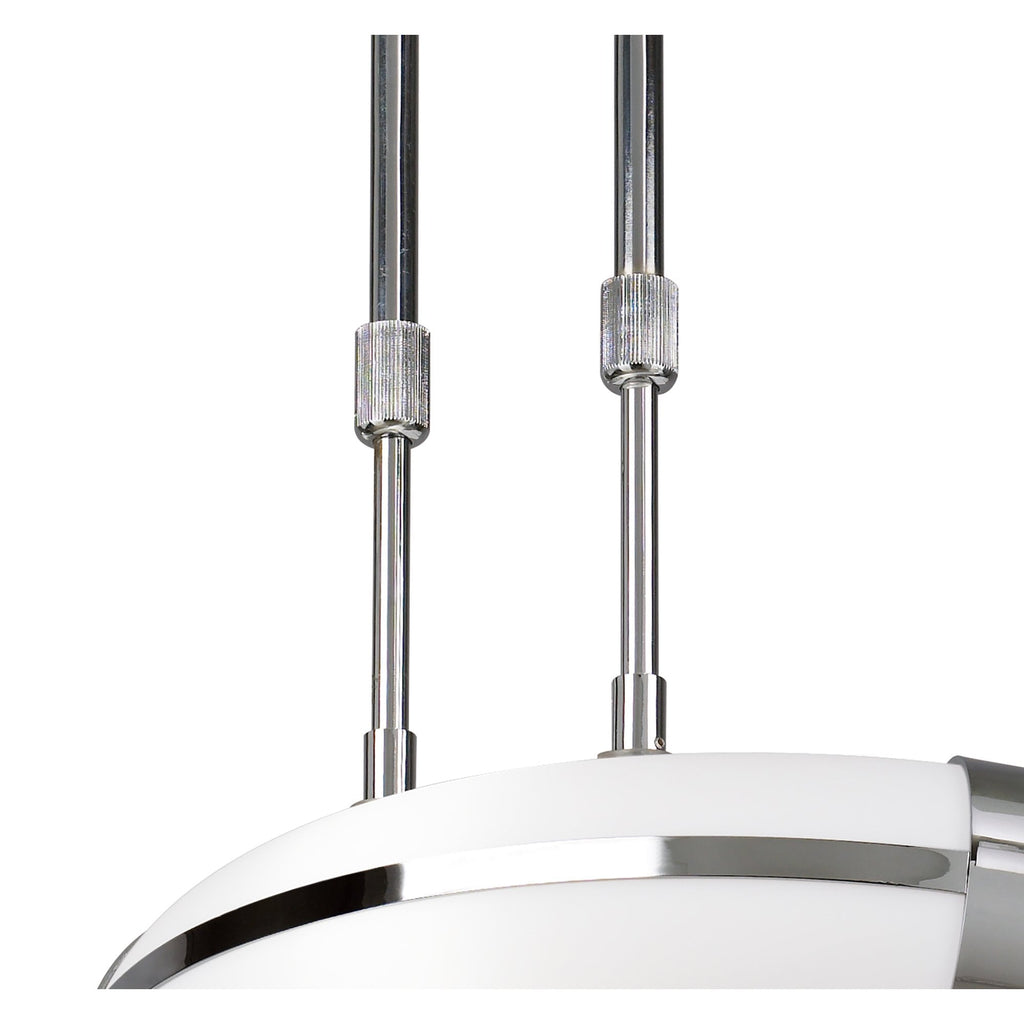 M0652 Guss Telescopic E27 3 Light E27 Bar Polished Chrome White Acrylic