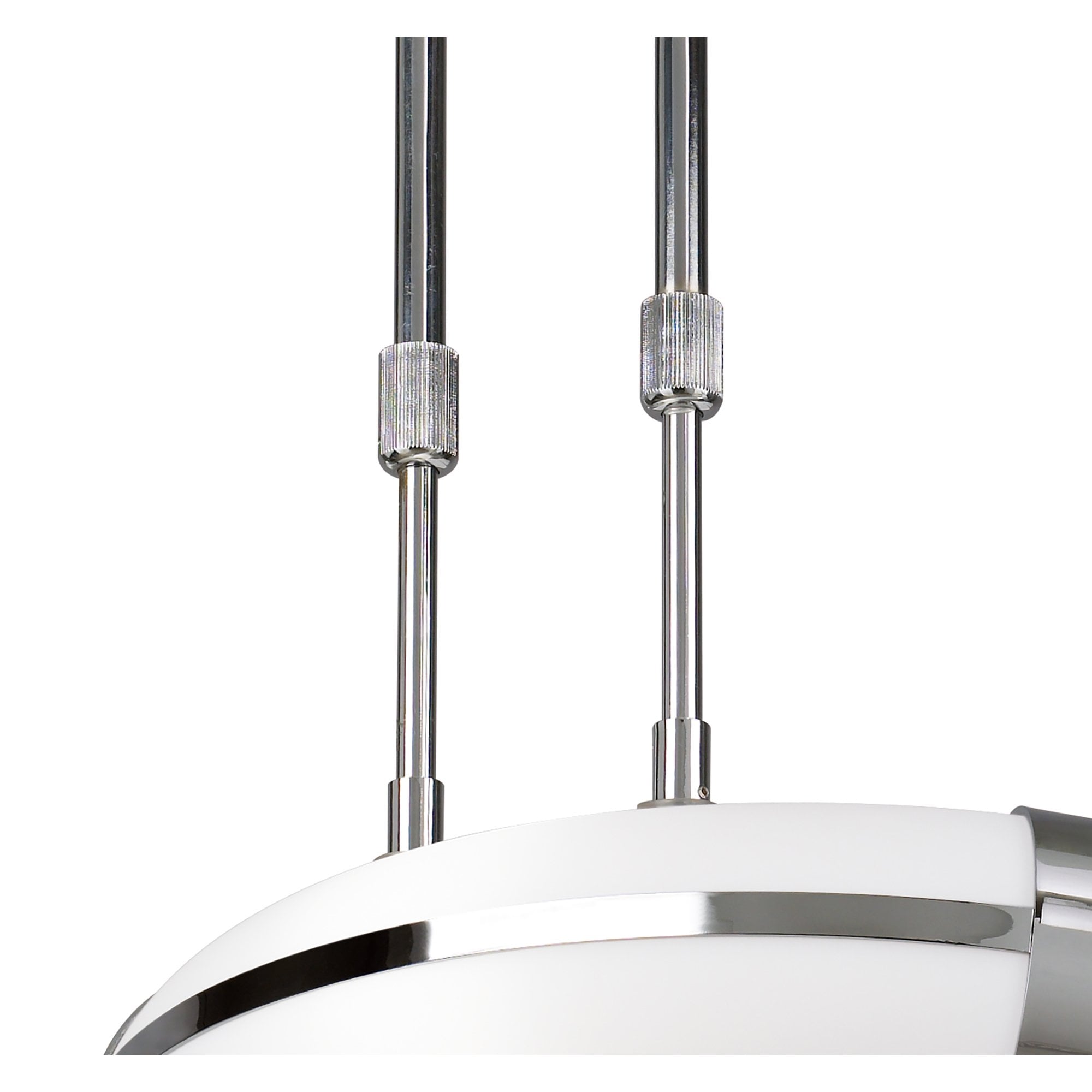 M0652 Guss Telescopic E27 3 Light E27 Bar Polished Chrome White Acrylic