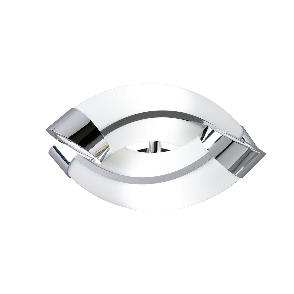 M0657 Guss Wall Lamp E27 2 Light E27 Polished Chrome/White Acrylic