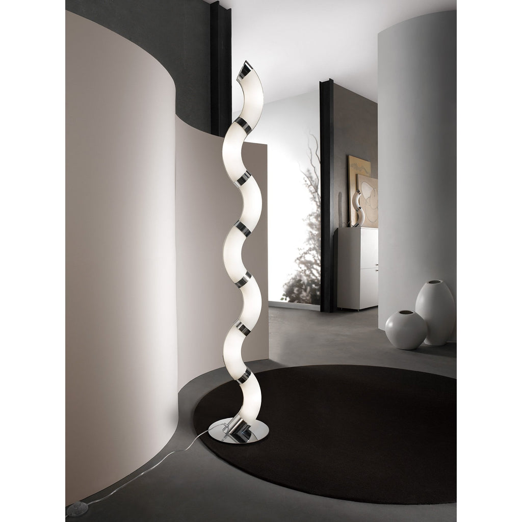 M0657 Guss Wall Lamp E27 2 Light E27 Polished Chrome/White Acrylic