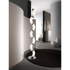 M0657 Guss Wall Lamp E27 2 Light E27 Polished Chrome/White Acrylic