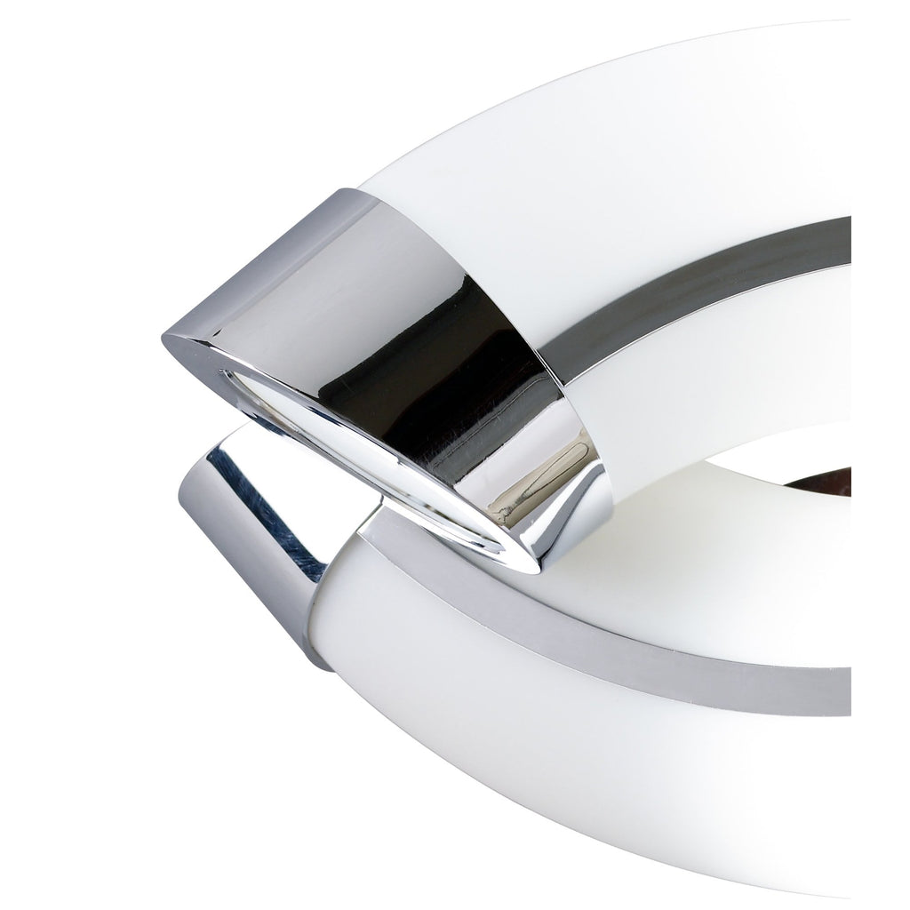 M0657 Guss Wall Lamp E27 2 Light E27 Polished Chrome/White Acrylic