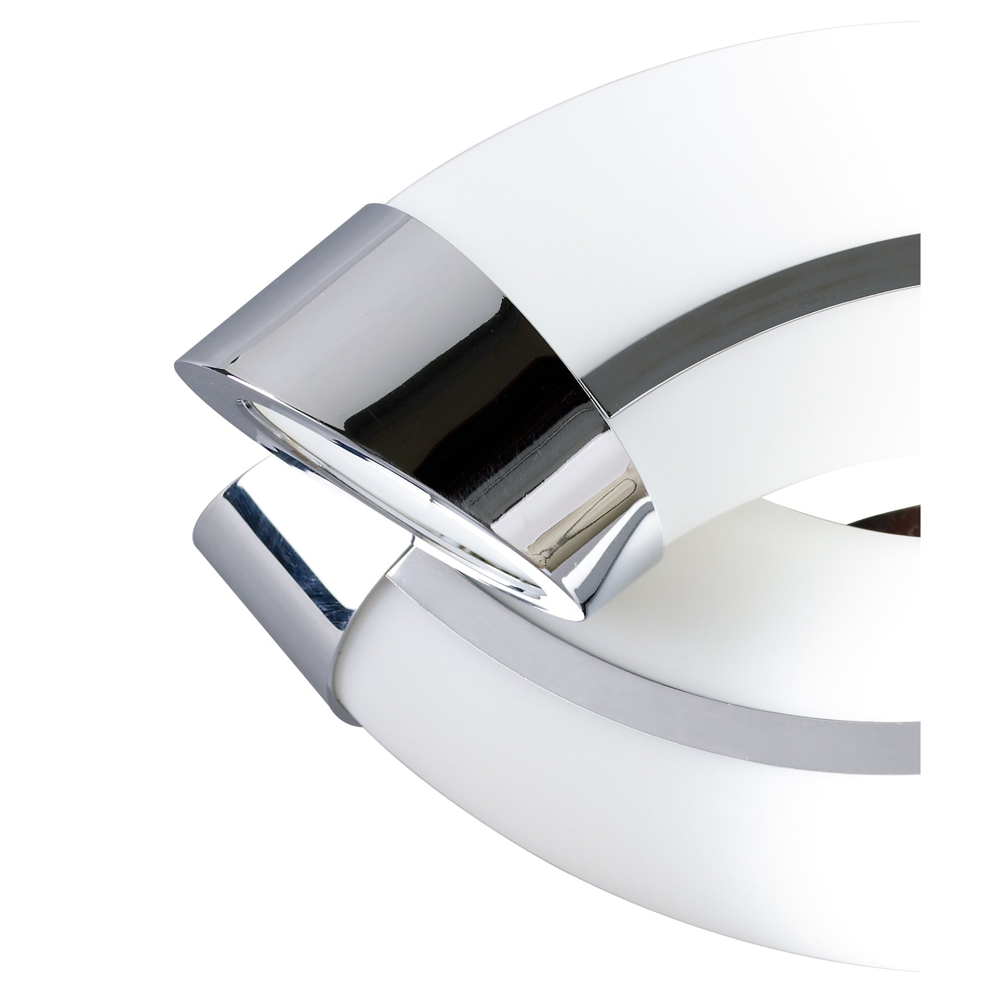 M0657 Guss Wall Lamp E27 2 Light E27 Polished Chrome/White Acrylic