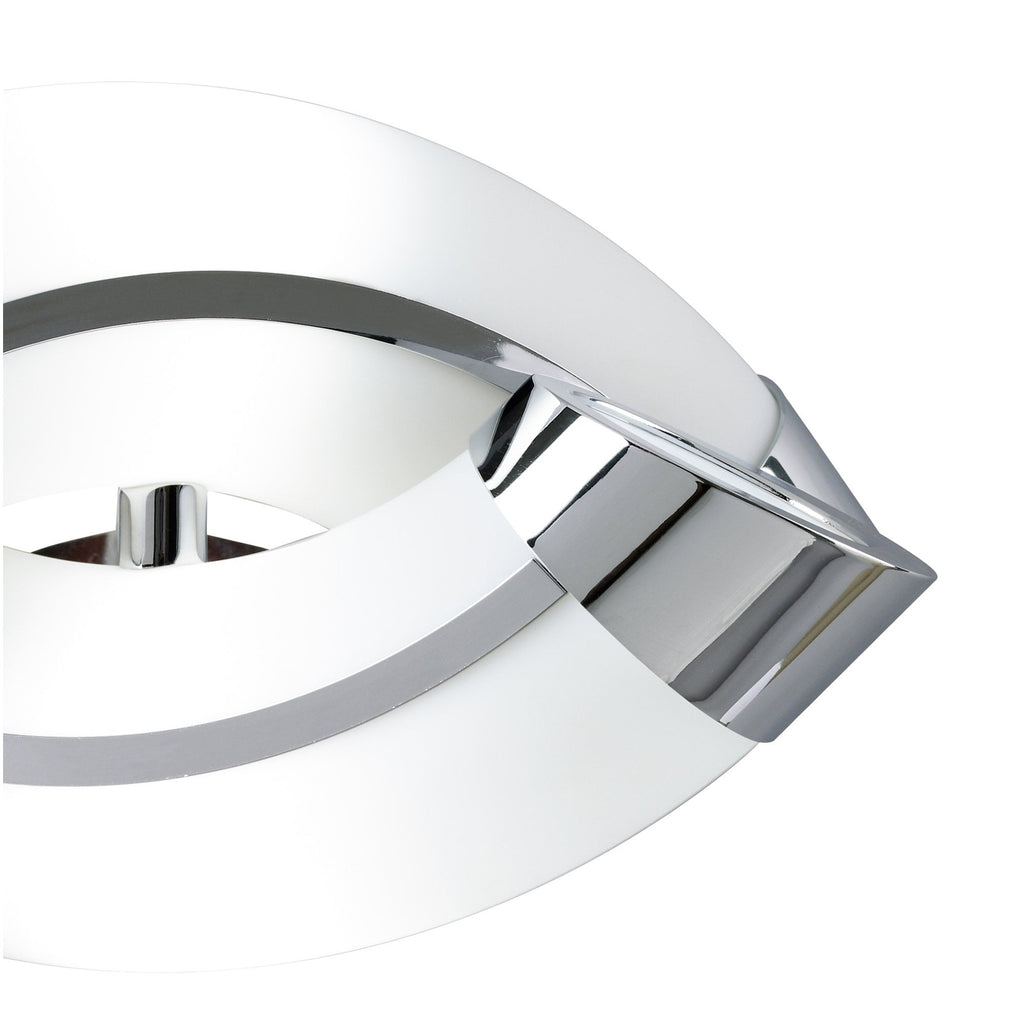 M0657 Guss Wall Lamp E27 2 Light E27 Polished Chrome/White Acrylic