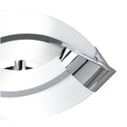M0657 Guss Wall Lamp E27 2 Light E27 Polished Chrome/White Acrylic