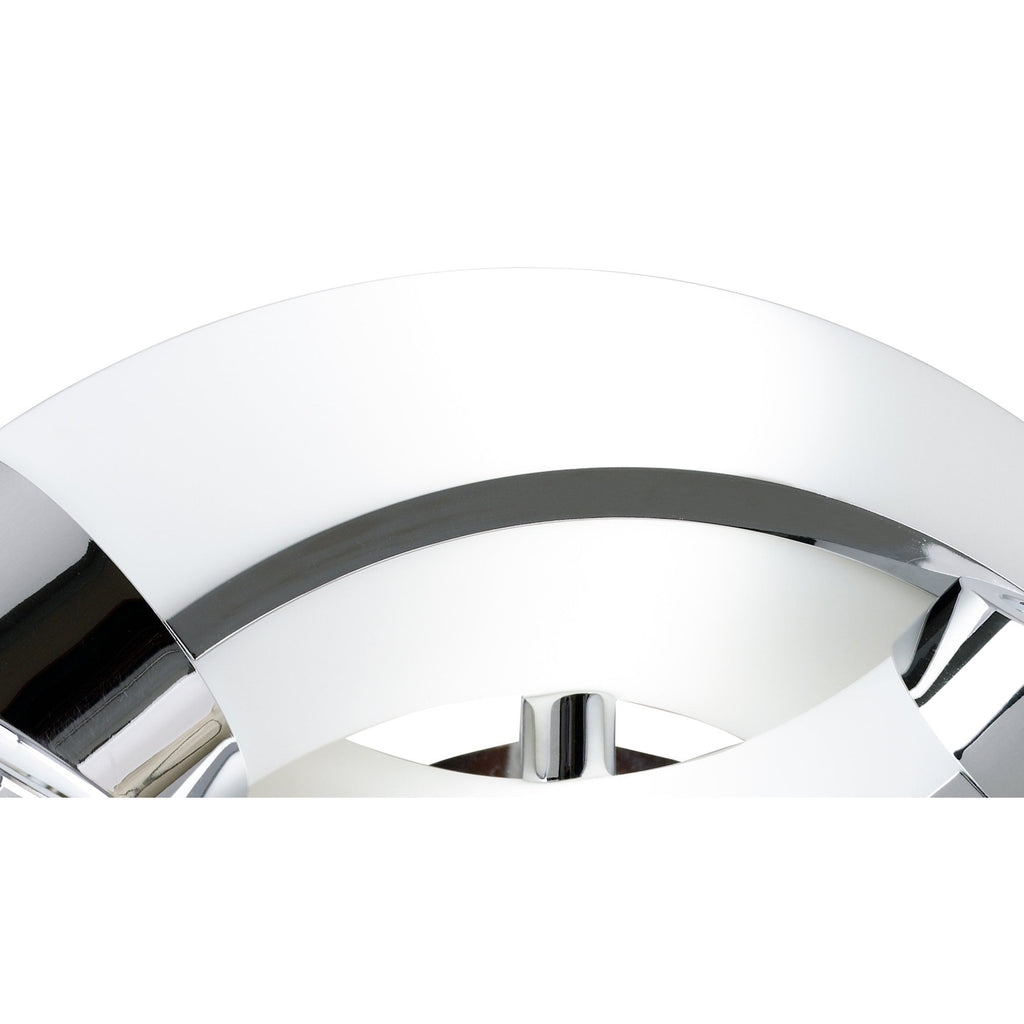 M0657 Guss Wall Lamp E27 2 Light E27 Polished Chrome/White Acrylic