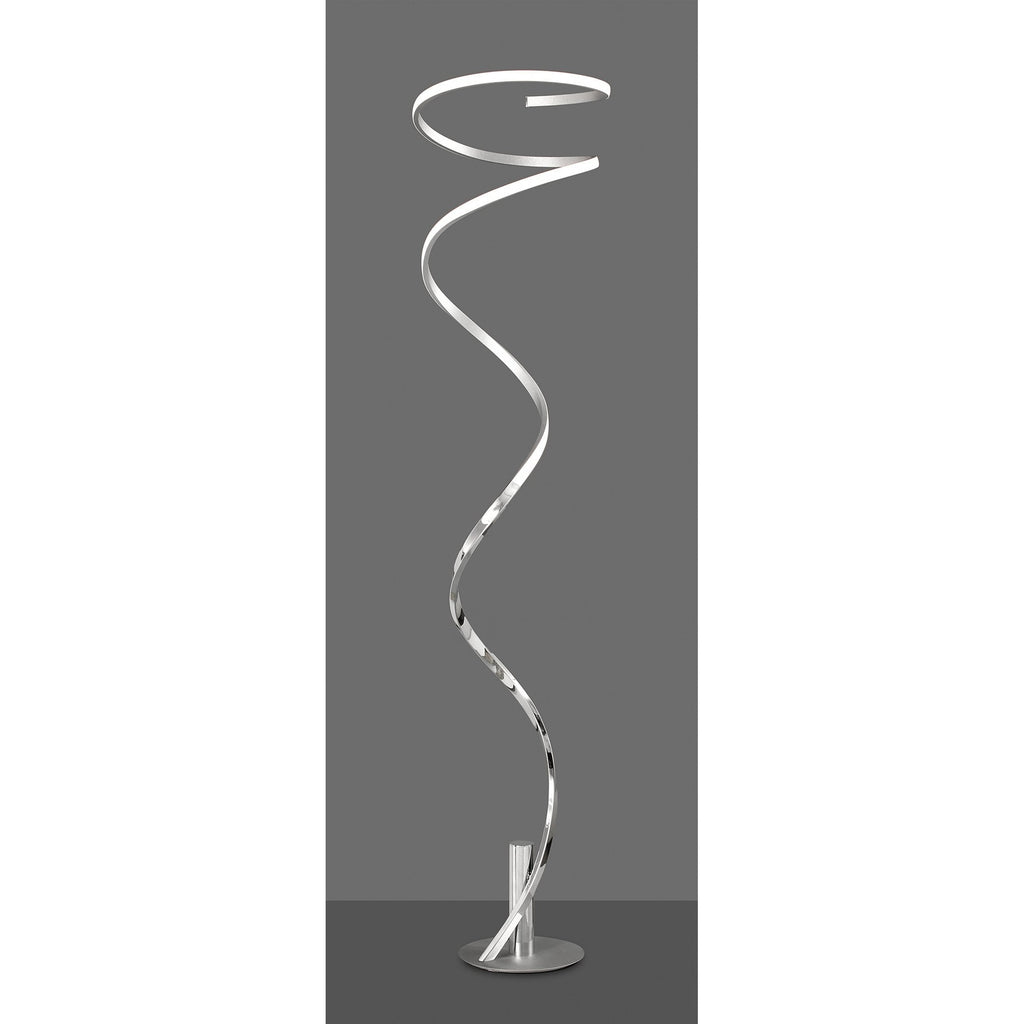 M6100 Helix Floor Lamp 180cm 42W LED Silver & Chrome