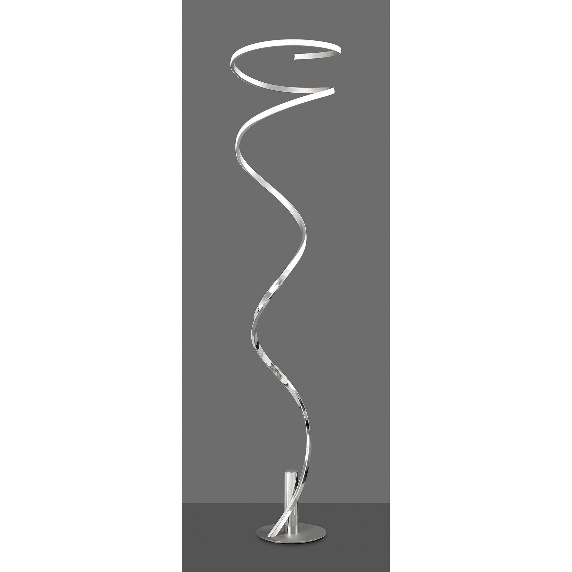 M6100 Helix Floor Lamp 180cm 42W LED Silver & Chrome