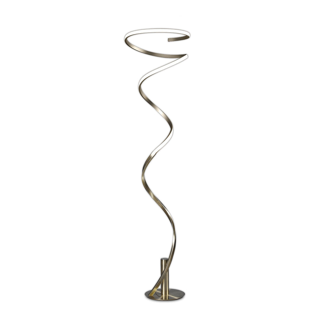 M6101 Helix Floor Lamp 180cm 42W LED Antique Brass