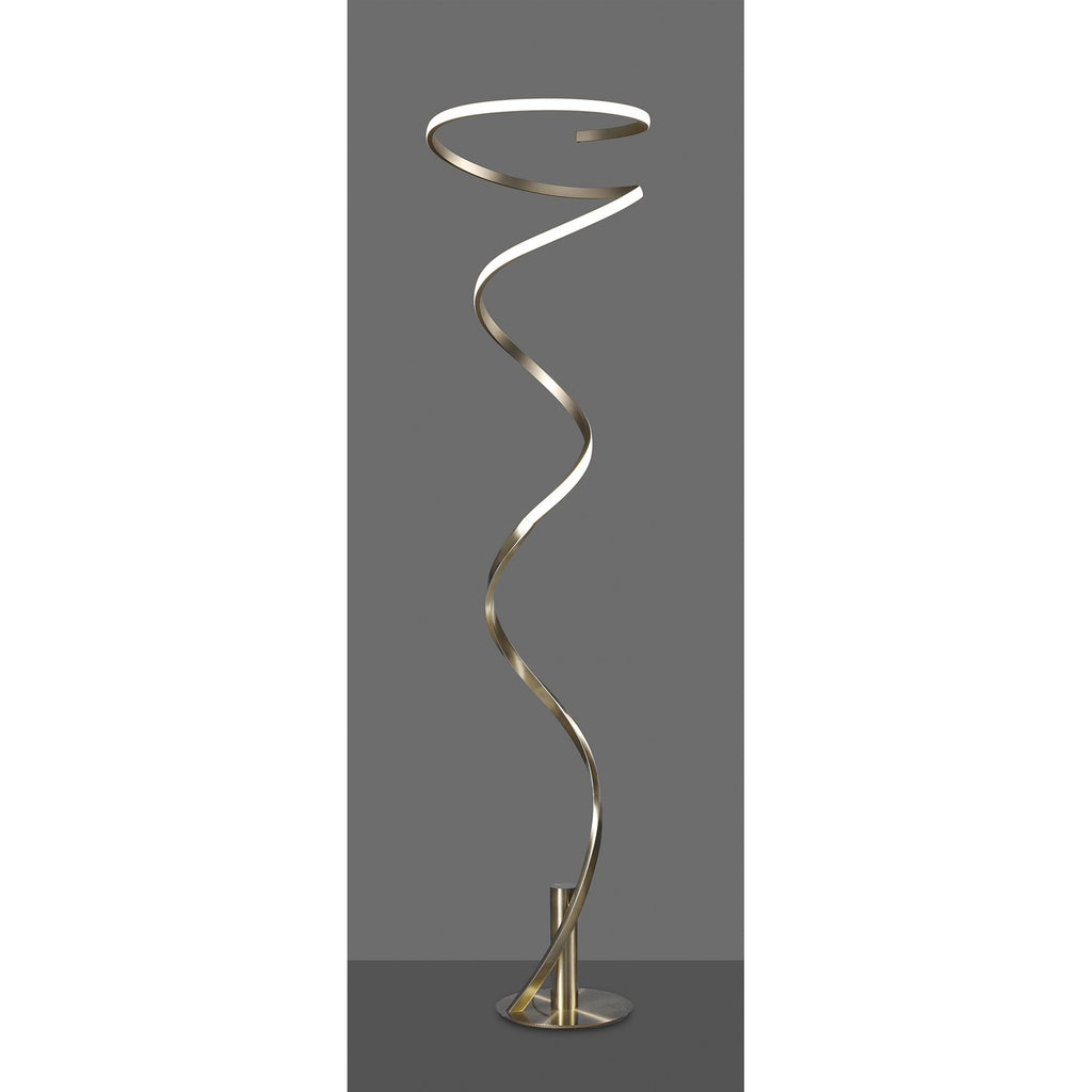 M6101 Helix Floor Lamp 180cm 42W LED Antique Brass