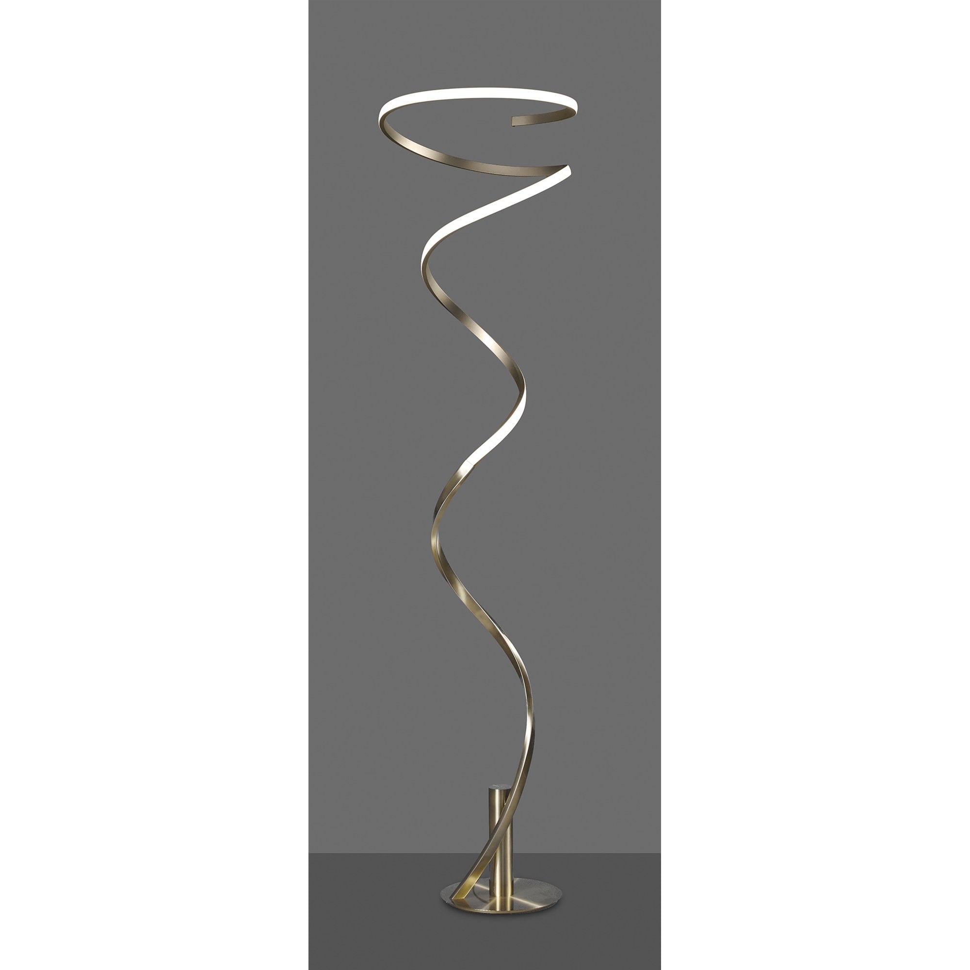 M6101 Helix Floor Lamp 180cm 42W LED Antique Brass