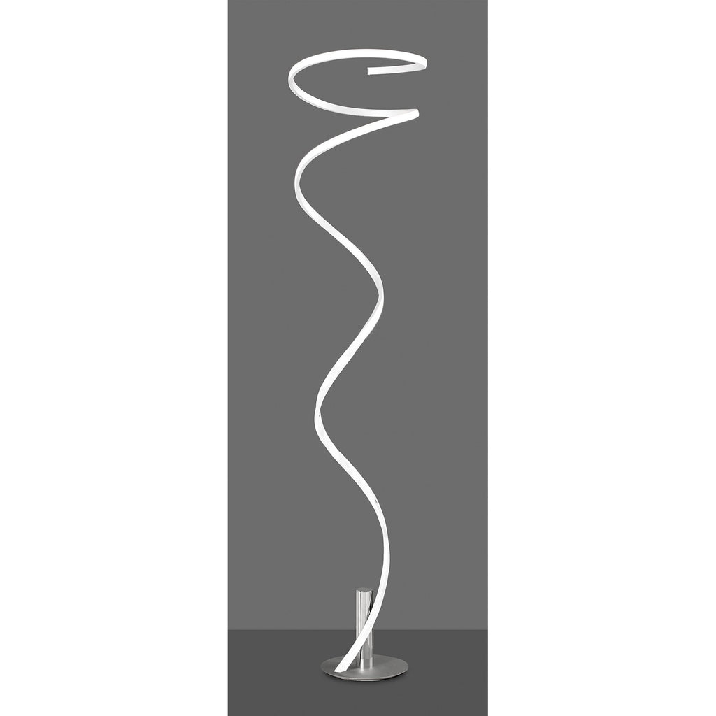 M6102 Helix Floor Lamp 180cm 42W LED White & Chrome