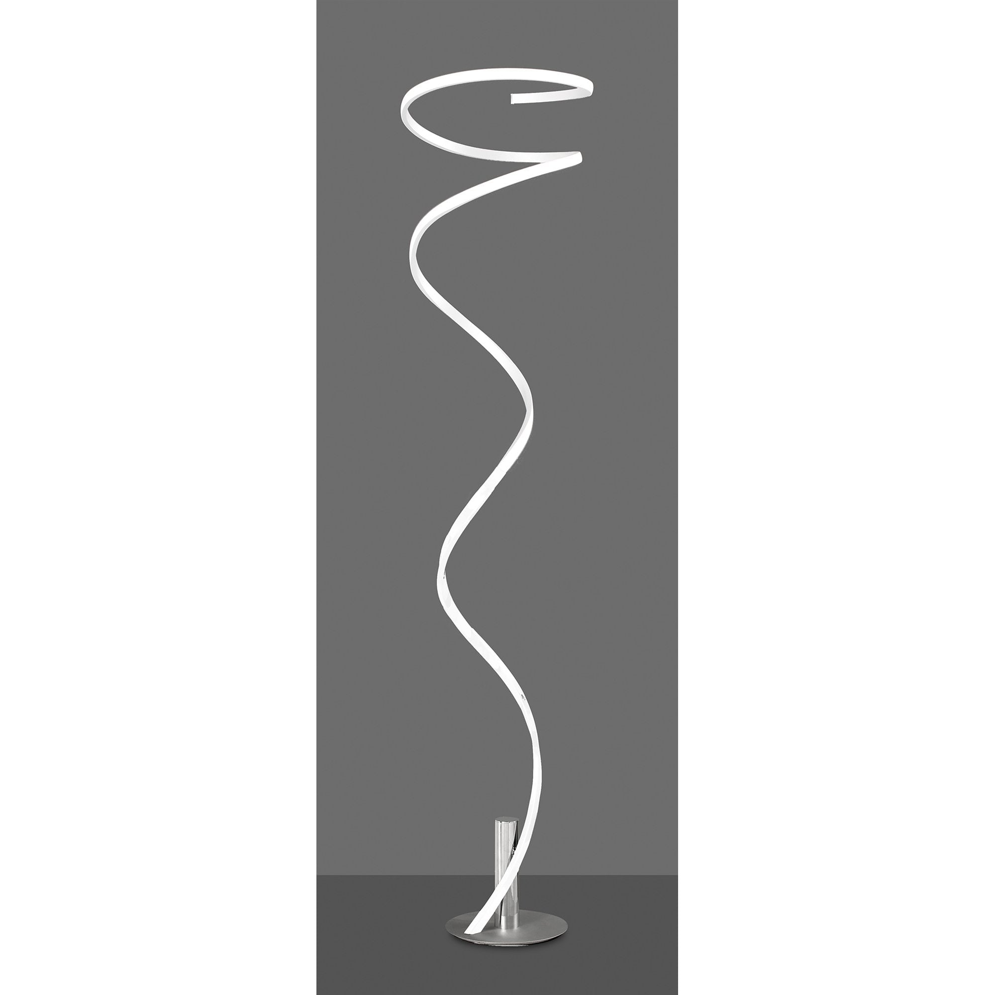 M6102 Helix Floor Lamp 180cm 42W LED White & Chrome