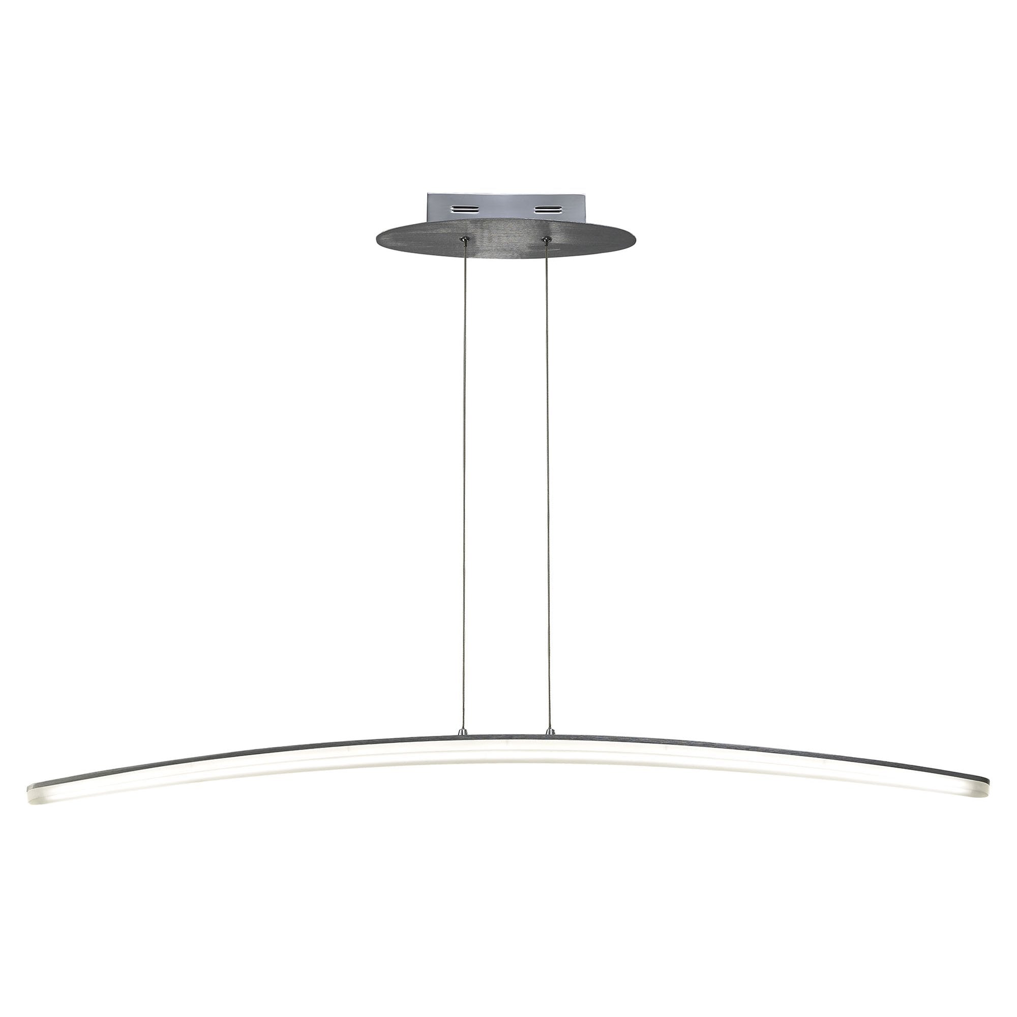 M4080 Hemisferic Linear Pendant 28W LED 110cm Bar Satin Aluminium/Frosted Acrylic
