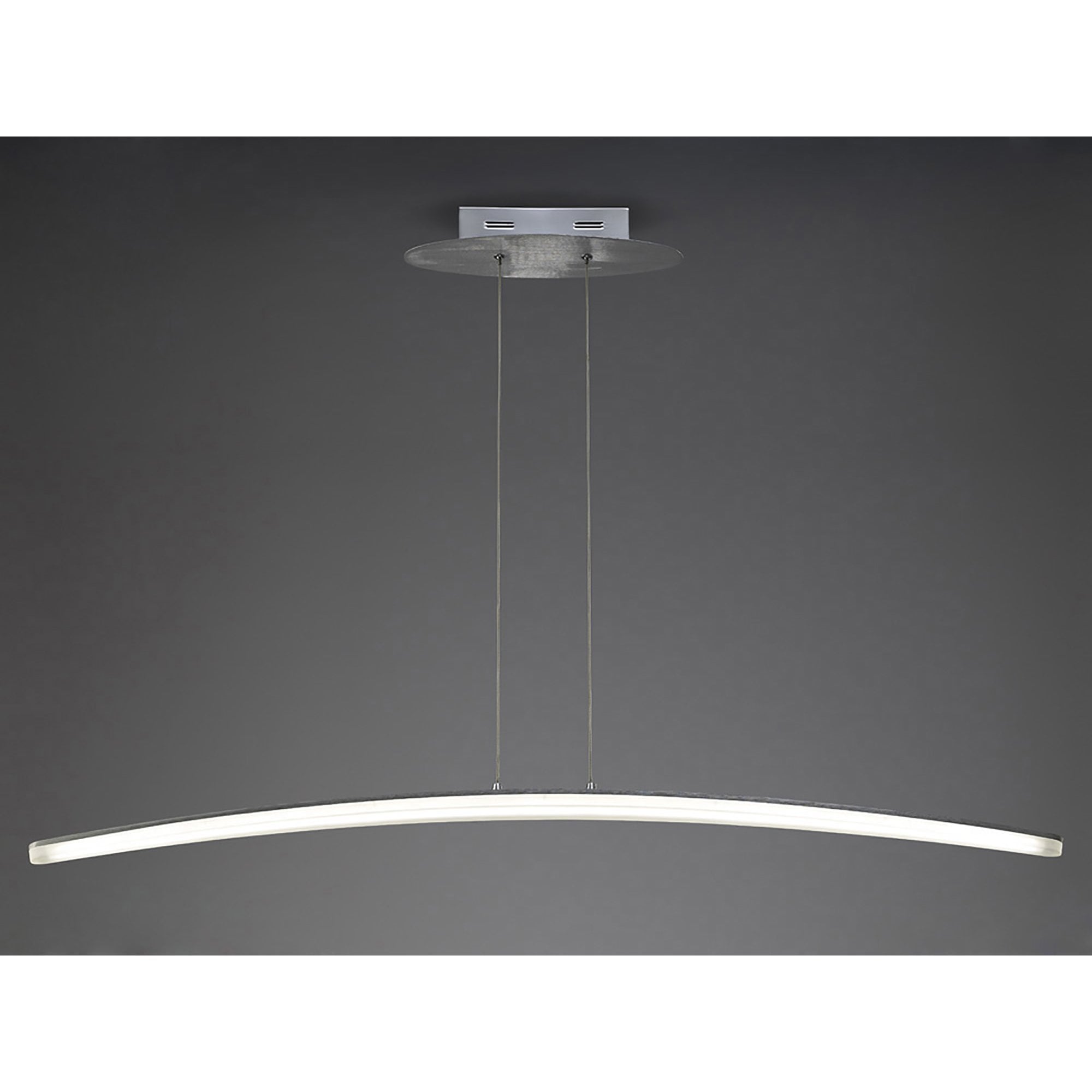 M4080 Hemisferic Linear Pendant 28W LED 110cm Bar Satin Aluminium/Frosted Acrylic