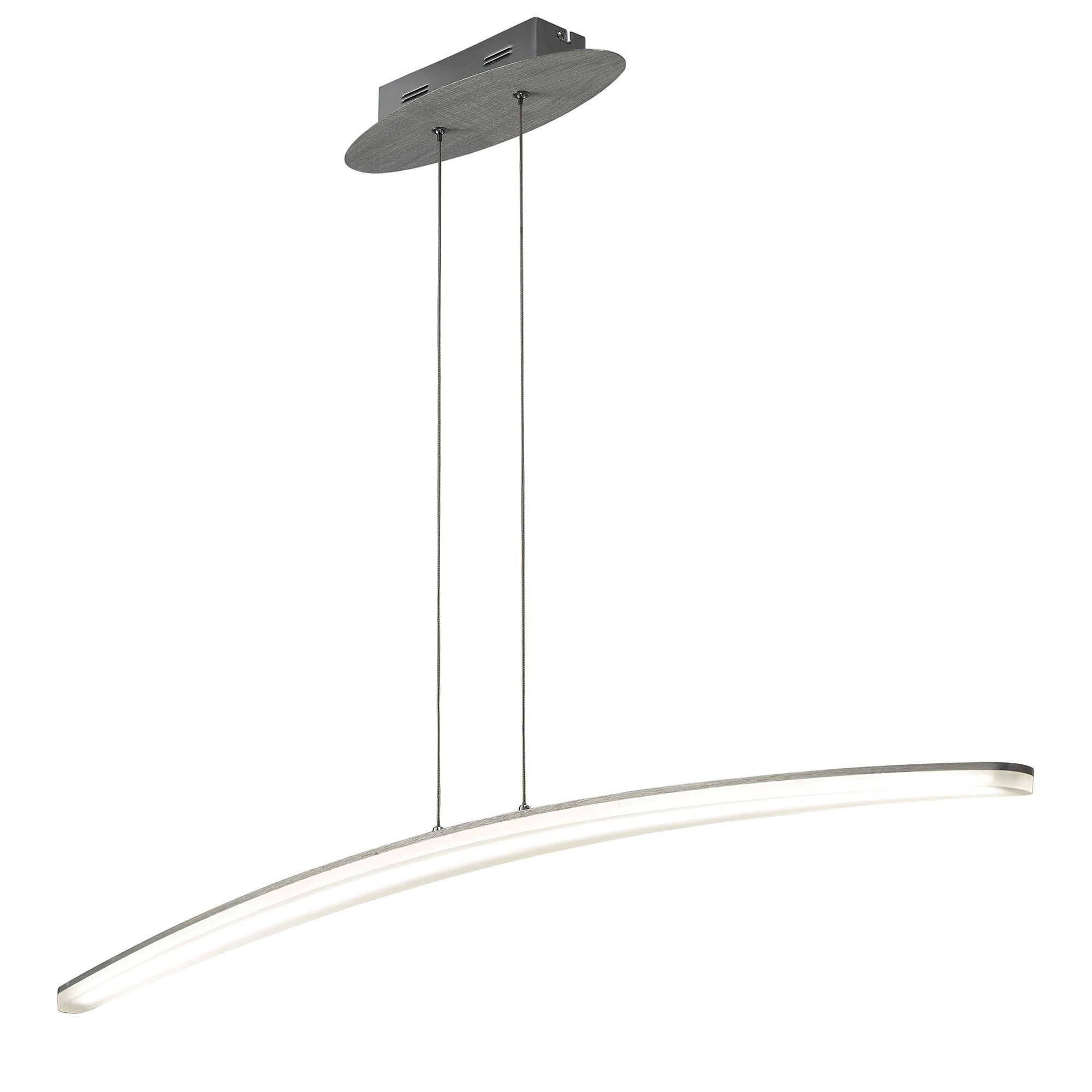 M4080 Hemisferic Linear Pendant 28W LED 110cm Bar Satin Aluminium/Frosted Acrylic
