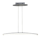 M4081 Hemisferic Linear Pendant 20W LED 70cm Bar Satin Aluminium / Frosted Acrylic