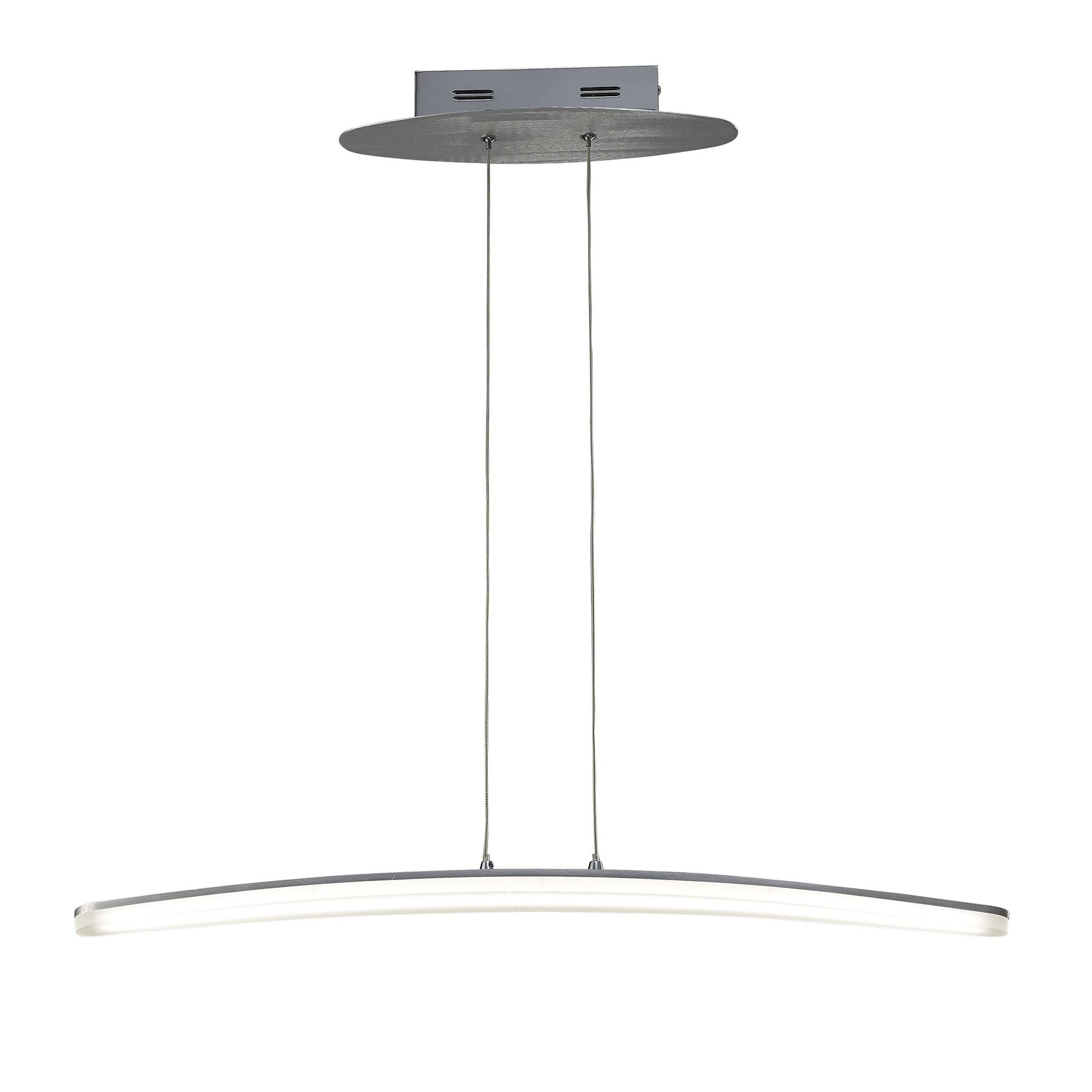 M4081 Hemisferic Linear Pendant 20W LED 70cm Bar Satin Aluminium / Frosted Acrylic