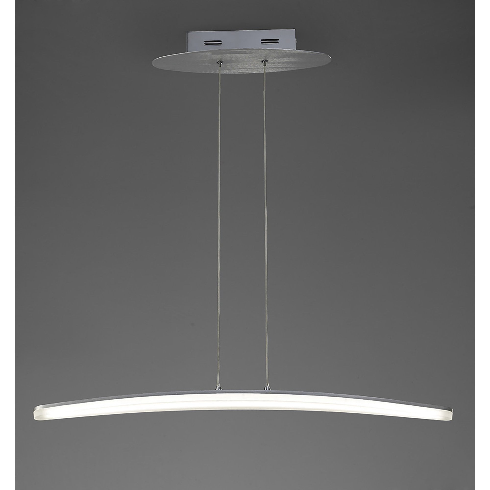 M4081 Hemisferic Linear Pendant 20W LED 70cm Bar Satin Aluminium / Frosted Acrylic
