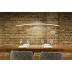 M4081 Hemisferic Linear Pendant 20W LED 70cm Bar Satin Aluminium / Frosted Acrylic