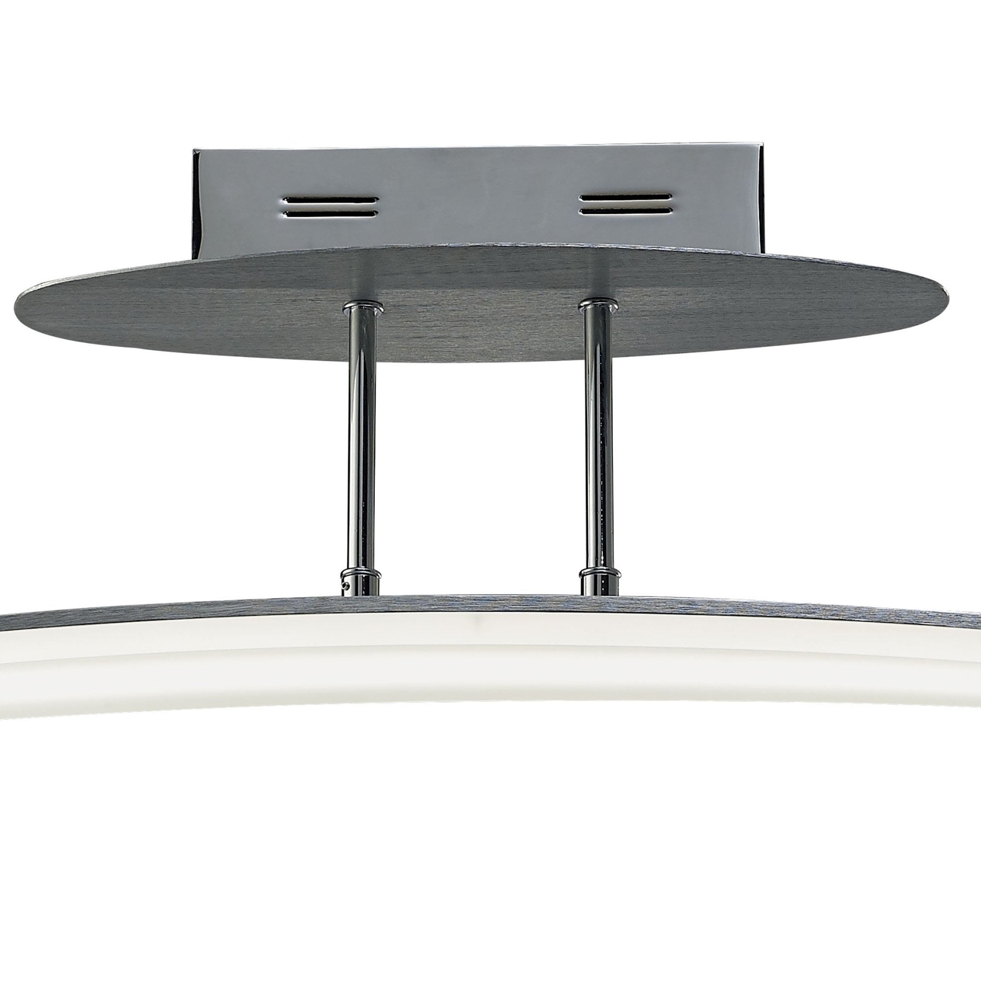 M4083 Hemisferic Linear Semi Flush 20W LED 70cm Bar Satin Aluminium / Frosted Acrylic