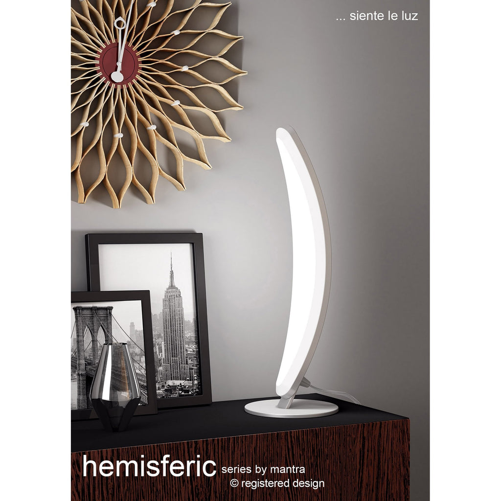 M4084 Hemisferic Wall Lamp 6W LED Satin Aluminium / Frosted Acrylic