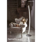 M4084 Hemisferic Wall Lamp 6W LED Satin Aluminium / Frosted Acrylic
