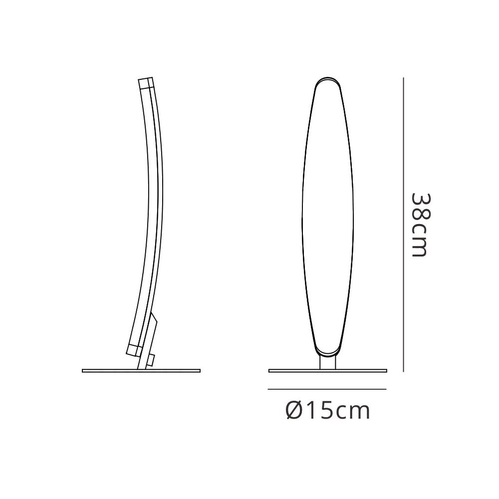M4085 Hemisferic Table Lamp 6W LED Satin Aluminium / Frosted Acrylic
