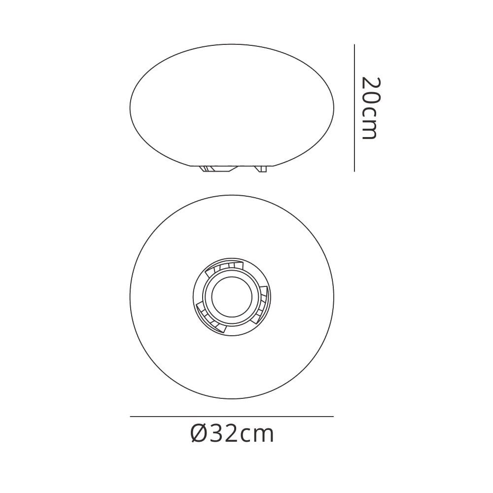 M1330 Huevo Oval Table Lamp 1 Light E27 Outdoor Opal White