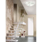 M1335 Huevo Ceiling 6 Light E27 Outdoor Polished Chrome / Opal White