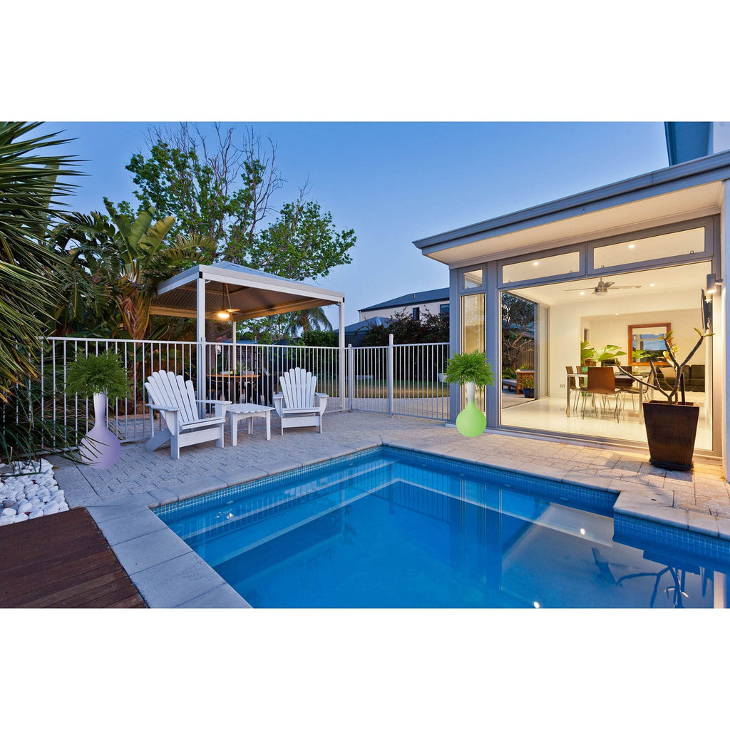 M1335 Huevo Ceiling 6 Light E27 Outdoor Polished Chrome / Opal White